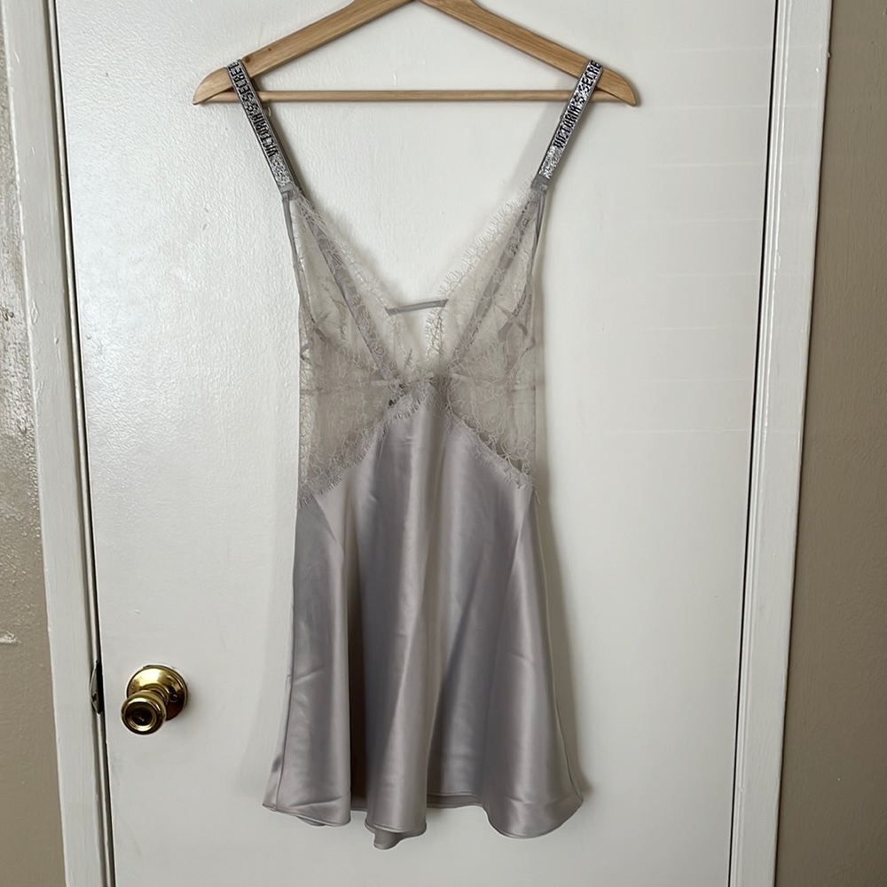 Victoria’s Secret silver slip dress in size small